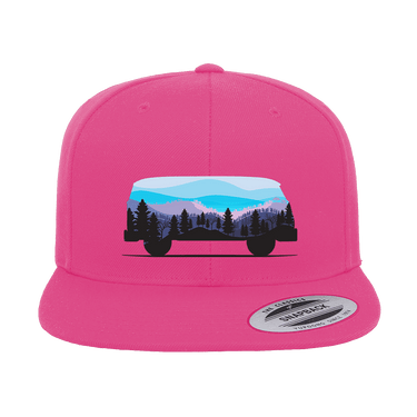 Camper Printed Flat Bill Cap